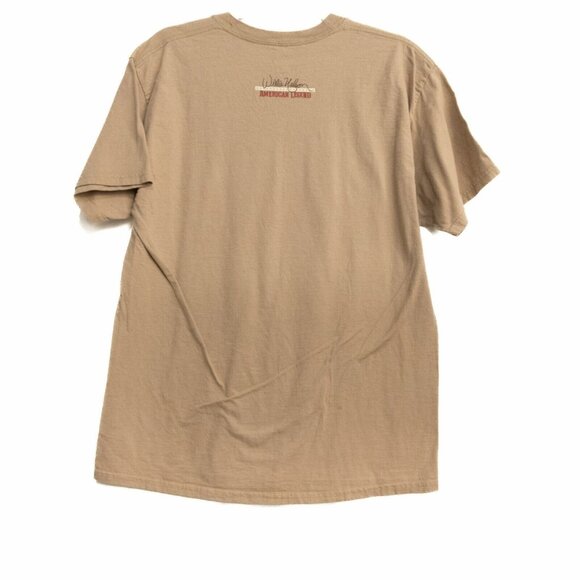 Hanes Women Brown Shirt Graphic Print Willie Nelson Live Concert Short Sleeve L - Picture 3 of 8